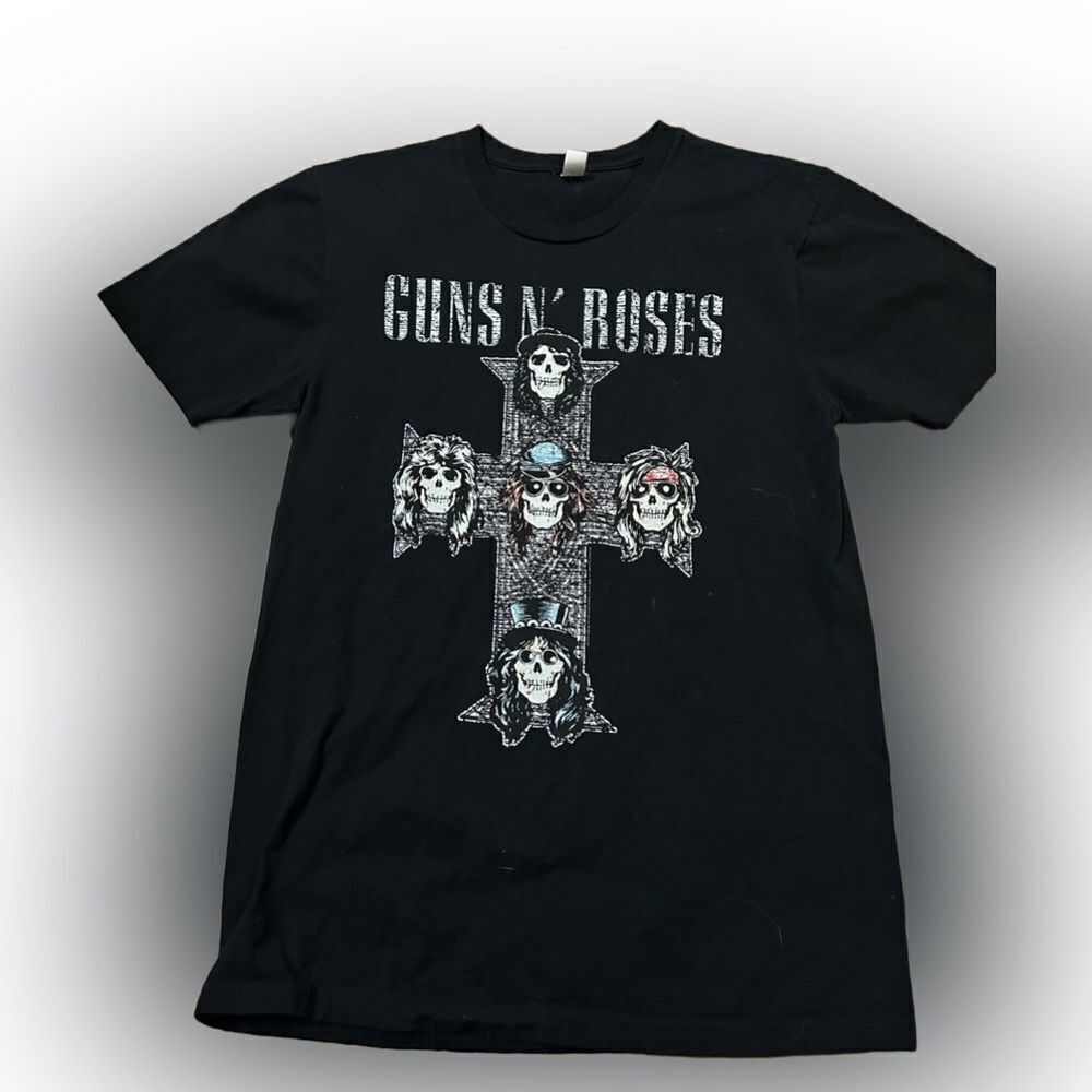 Guns N’ Roses Skeleton Skull Cross Band Tshirt